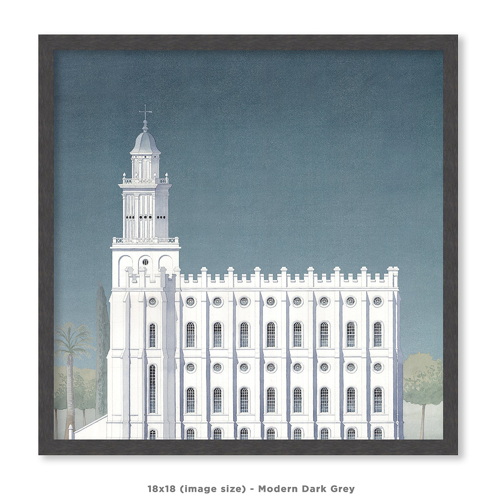 Architectural Study of the Temple of ・・・ Ben Felix - St. George Side View – Latter-Day Home
