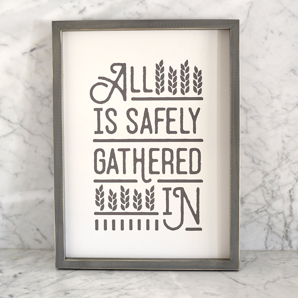 All is Safely Gathered In Plaque