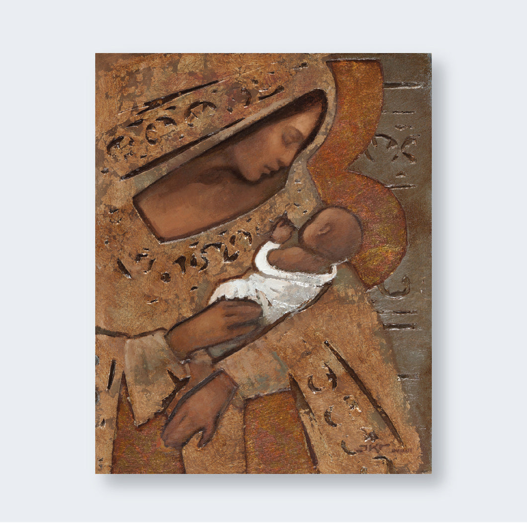 J. Kirk Richards - Art - Mother and Child (Bronze)
