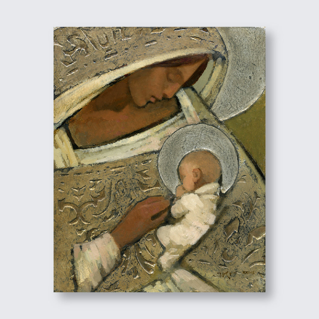 J. Kirk Richards - Art - Mother and Child (Silver)